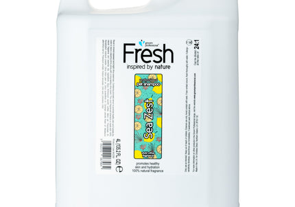 Groom Professional Fresh Sea Zest Shampoo – Vegan Moisturizing Concentrate, 1:24 Dilution, 4L Bottle