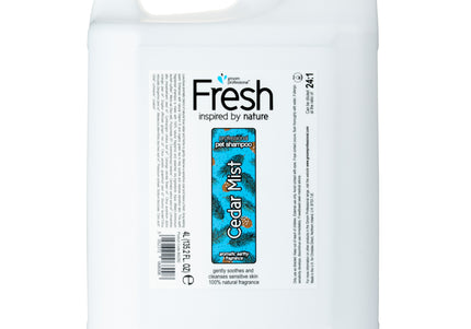 Groom Professional Fresh Cedar Mist Shampoo – Concentrated 1:24 Formula, Gentle on Sensitive Skin, 4L