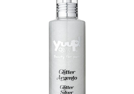 Yuup! Fashion Glitter Silver Perfumed Shine Spray with Silver Particles, 150ml