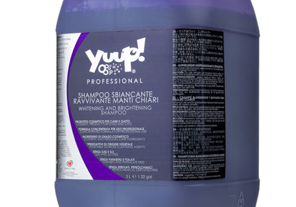 Yuup! Professional Whitening & Brightening Shampoo – 1:20 Concentrate, 5L, Intense Coat Radiance