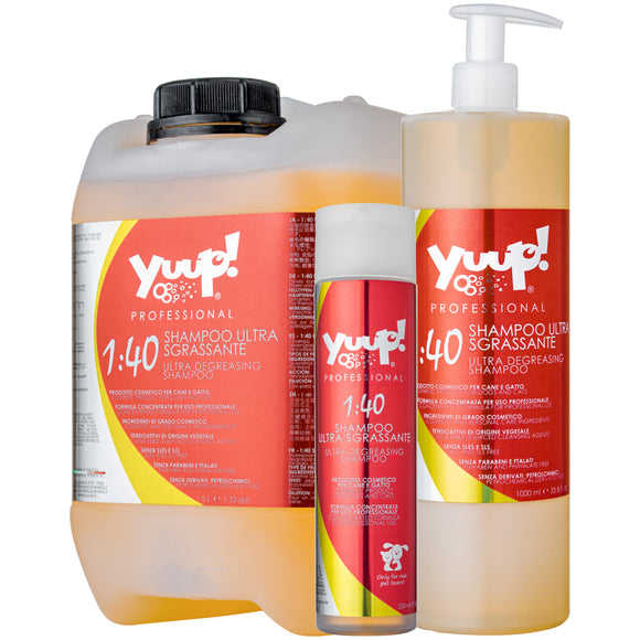 Yuup! Professional Ultra Degreasing Shampoo – Deep Cleansing Concentrate, 1:40 Formula, 250ml
