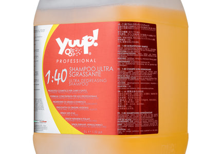 Yuup! Professional Ultra Degreasing Shampoo – Deep Cleansing Concentrate, 1:40 Formula, 5L