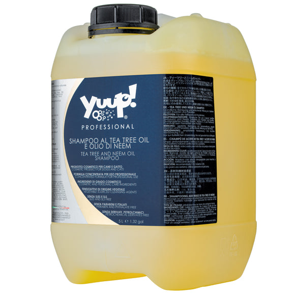 Yuup! Professional Tea Tree and Neem Oil Shampoo – Concentrated 1:20 Formula, 5L, Natural Insect Repellent