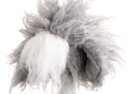 Mr. Jiang Teddy Head Replacement Hair – Gray with White Muzzle, Realistic Texture