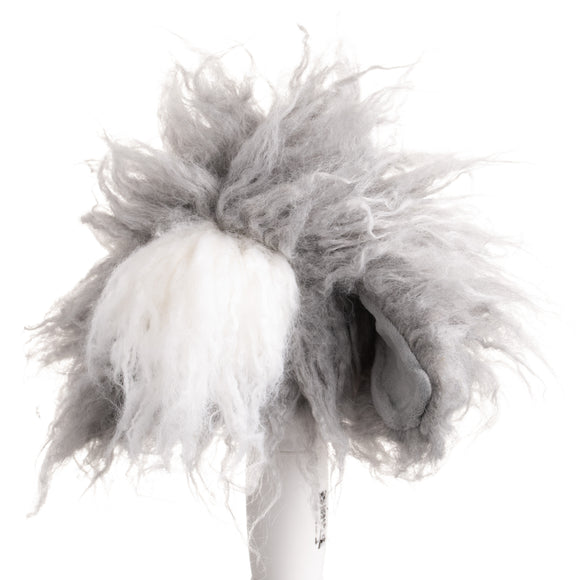 Mr. Jiang Teddy Head Replacement Hair – Gray with White Muzzle, Realistic Texture