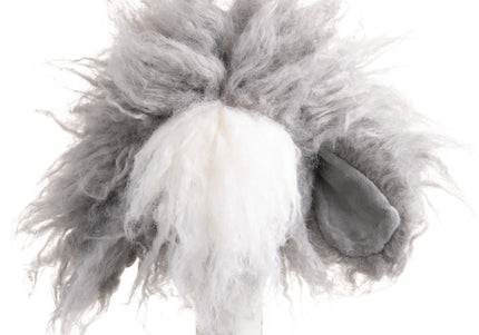 Mr. Jiang Teddy Head Replacement Hair – Gray with White Muzzle, Realistic Texture
