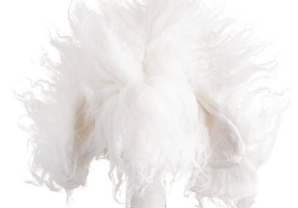 Mr. Jiang Teddy Grooming Head Replacement Hair – Soft White Synthetic Fiber, Natural Look