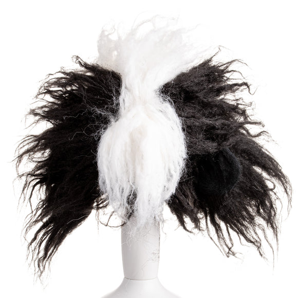 Mr. Jiang Teddy Grooming Head Replacement Hair – Black and White, Realistic Texture