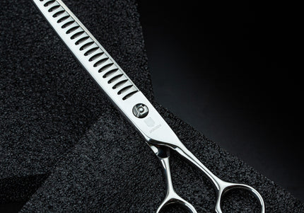 Jargem Grooming Chunkers 7.5" – Single-Sided Thinning Scissors, 24 Teeth, Handy Design