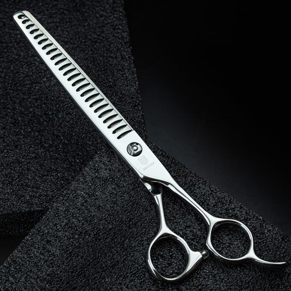 Jargem Grooming Chunkers 7.5" – Single-Sided Thinning Scissors, 24 Teeth, Handy Design