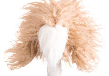 Mr. Jiang Teddy Head Replacement Hair – Beige with White Muzzle, Realistic Texture