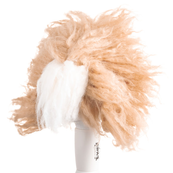 Mr. Jiang Teddy Head Replacement Hair – Beige with White Muzzle, Realistic Texture