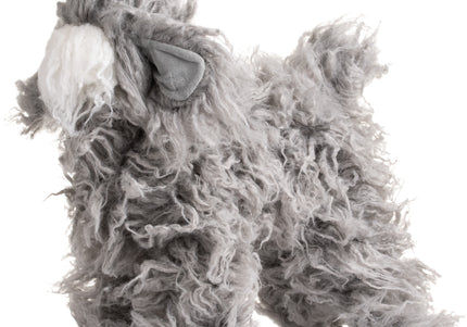 Mr. Jiang Teddy Full Body Replacement Hair – Realistic Gray with White Muzzle, Easy to Attach