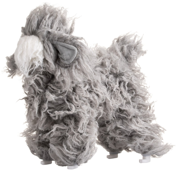 Mr. Jiang Teddy Full Body Replacement Hair – Realistic Gray with White Muzzle, Easy to Attach