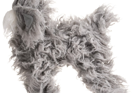 Mr. Jiang Teddy Full Body Replacement Hair – Realistic Gray with White Muzzle, Easy to Attach