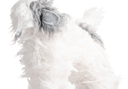 Mr. Jiang Teddy Full Body Replacement Hair – Realistic Gray and White Mannequin Coat