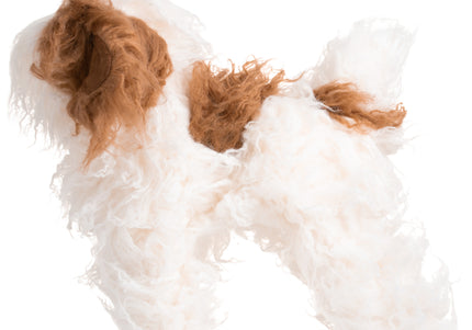 Mr. Jiang Teddy Full Body Replacement Hair – Realistic Brown and White Mannequin Coat