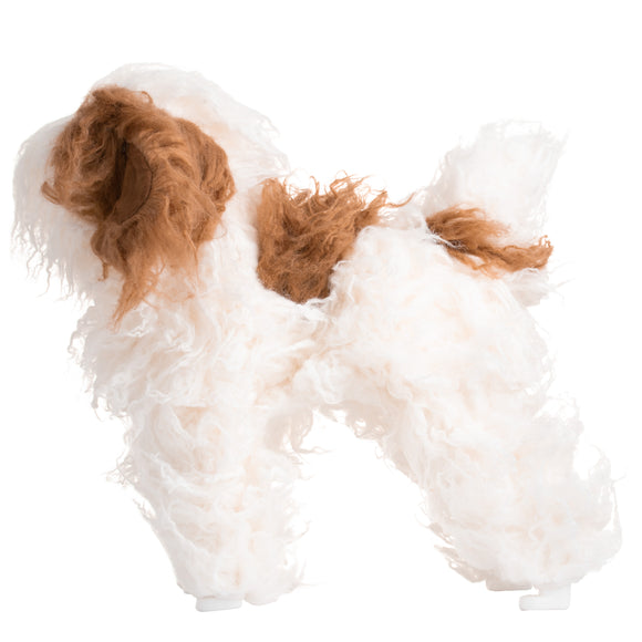 Mr. Jiang Teddy Full Body Replacement Hair – Realistic Brown and White Mannequin Coat