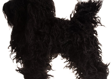 Mr. Jiang Poodle Full Body Hair Lamb – Black Replacement Coat for Grooming Mannequin, Realistic Texture
