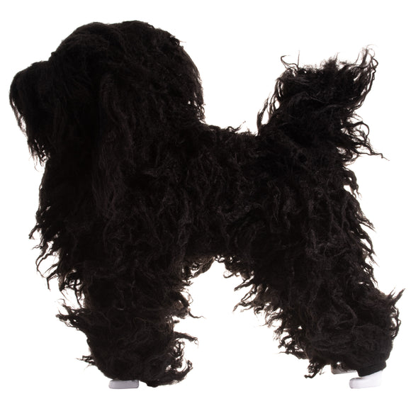 Mr. Jiang Poodle Full Body Hair Lamb – Black Replacement Coat for Grooming Mannequin, Realistic Texture