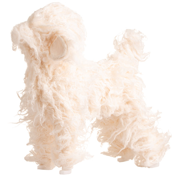 Mr. Jiang Poodle Full Body Hair Lamb – Cream Replacement Fur, Realistic Texture for Grooming Mannequin
