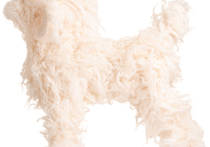 Mr. Jiang Poodle Full Body Hair Lamb – Cream Replacement Fur, Realistic Texture for Grooming Mannequin