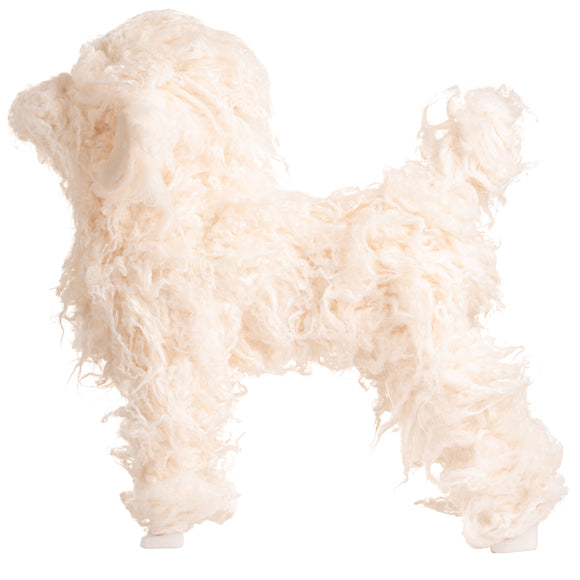 Mr. Jiang Poodle Full Body Hair Lamb – Cream Replacement Fur, Realistic Texture for Grooming Mannequin