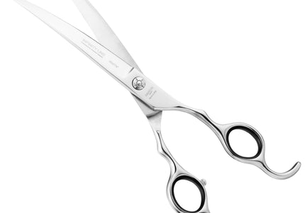 Henbor Infinity Pet Line Curved Scissors – 7.5 Inch Professional Grooming Shears, Ergonomic Design