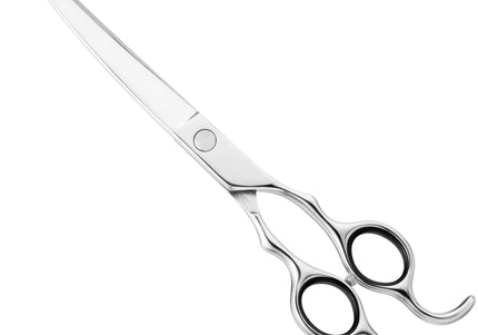 Henbor Infinity Pet Line Curved Scissors – 7.5 Inch Professional Grooming Shears, Ergonomic Design