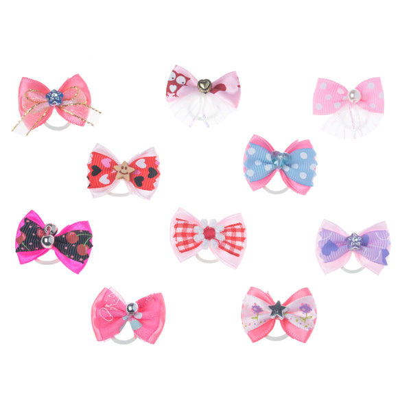 Groom Professional Pink Fashion Bows – 100 Pack, Assorted Stylish Pink Shades