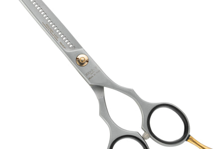 Henbor Superior Golden Line Thinner 5.5" – Single-Sided Thinning Shears, Matte Finish, 30 Teeth