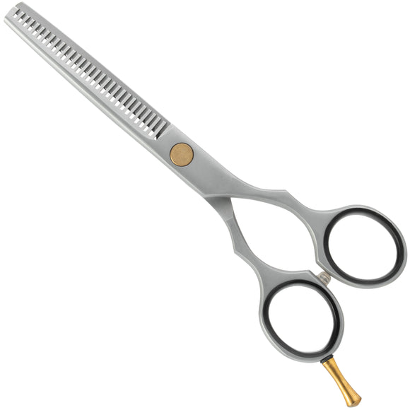 Henbor Superior Golden Line Thinner 5.5" – Single-Sided Thinning Shears, Matte Finish, 30 Teeth