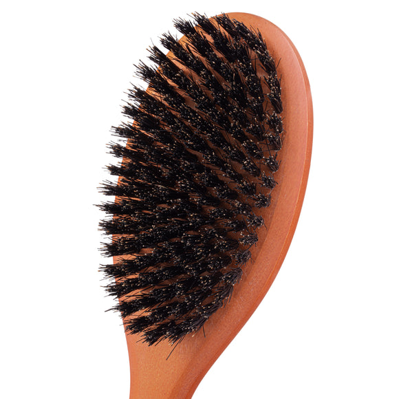 Comair Wood Brush 22cm – Natural Boar Bristle Rosewood Brush, Gentle Detangling