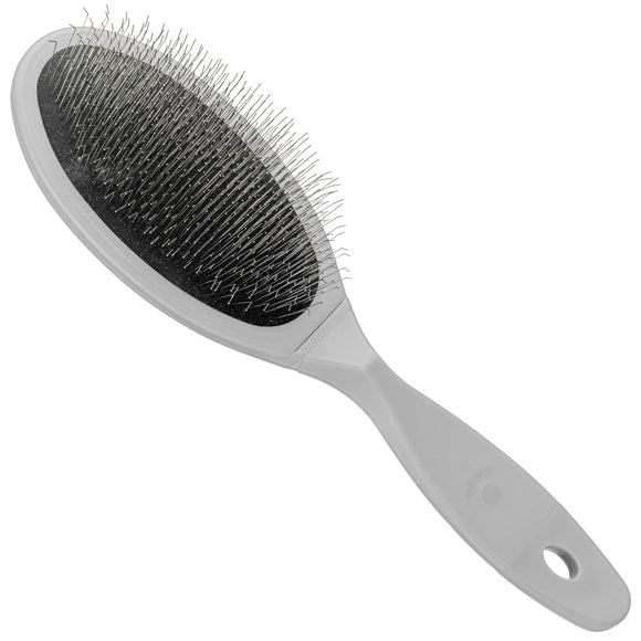Artero Soft Slicker Brush Left – Oval Poodle Brush with Long Soft Pins, Ergonomic Left-Handed Design