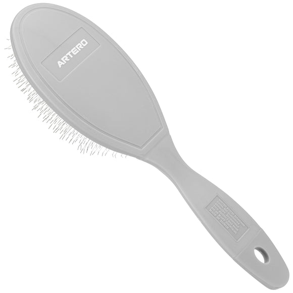 Artero Soft Slicker Brush Left – Oval Poodle Brush with Long Soft Pins, Ergonomic Left-Handed Design
