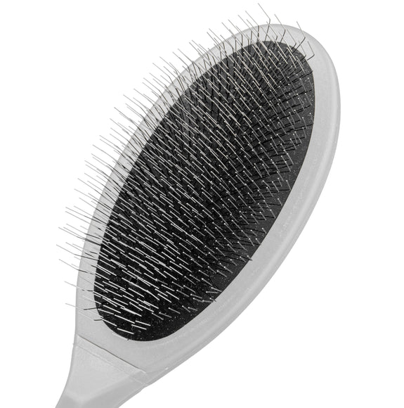 Artero Soft Slicker Brush Left – Oval Poodle Brush with Long Soft Pins, Ergonomic Left-Handed Design