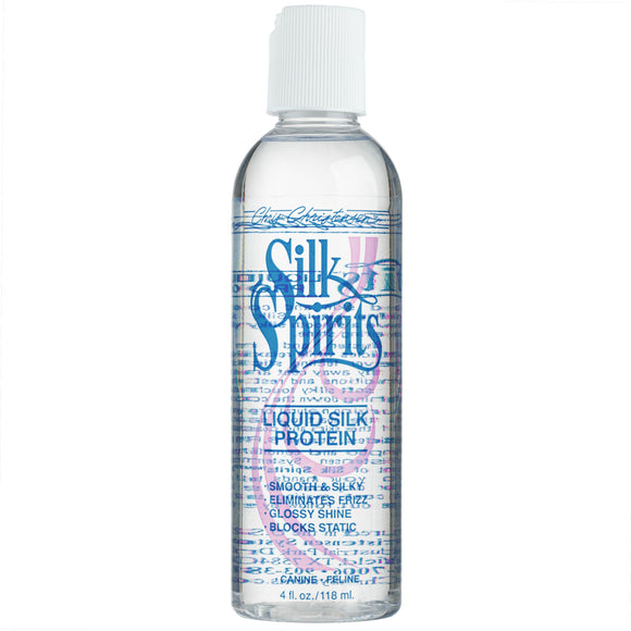 Chris Christensen Silk Spirit Liquid Silk – Moisturizing, Smoothing, Shine-Enhancing Coat Formula, 118ml