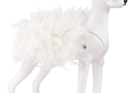 Mr. Jiang Square Practice Hair – Replacement White Hairpiece for Grooming Mannequin, Durable Design