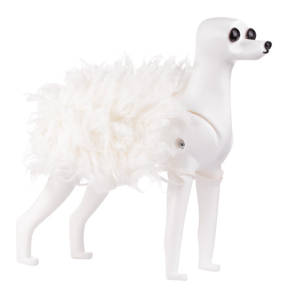 Mr. Jiang Square Practice Hair – Replacement White Hairpiece for Grooming Mannequin, Durable Design