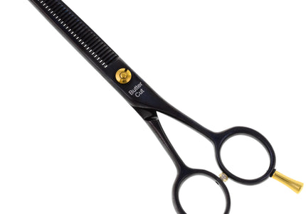 Geib Gator 008 Thinning Shears 6.5" – Japanese Stainless Steel, 40 Teeth, Black Finish