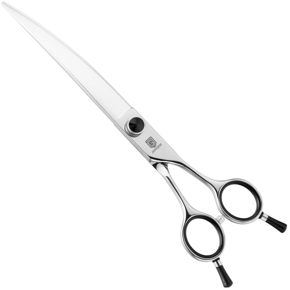Jargem Curved Black Diamond Grooming Scissors – 7 Inch, Polished Precision Tool