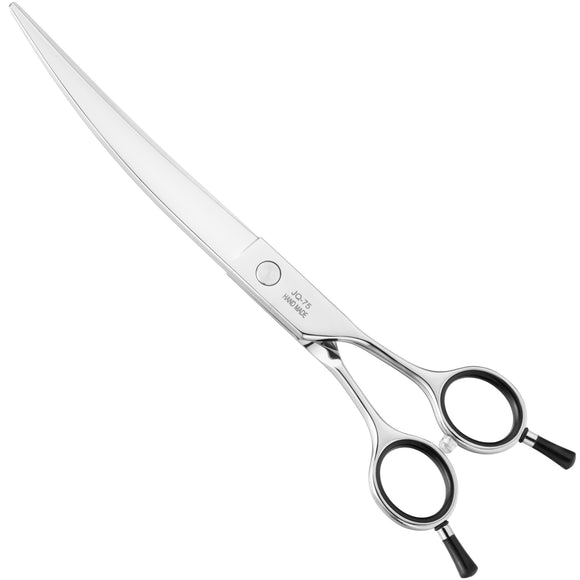 Jargem Curved Black Diamond Grooming Scissors – 7 Inch, Polished Precision Tool