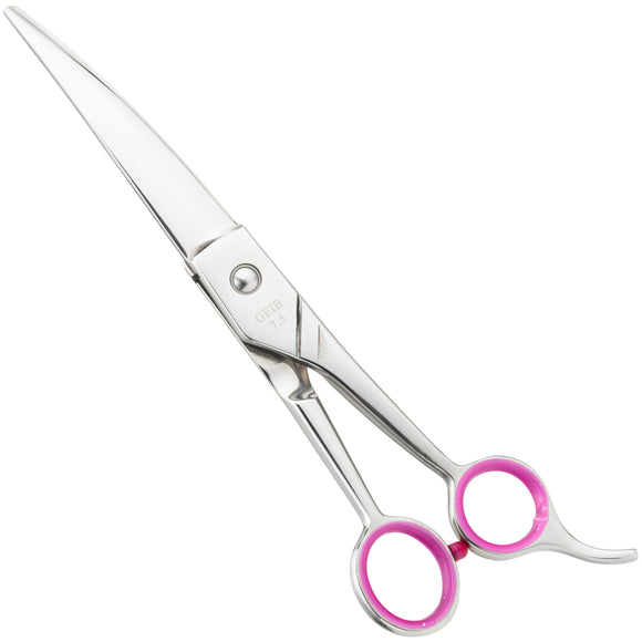 Geib Gator Curved Grooming Scissors – 7.5" Japanese Stainless Steel, Micro-Grind Edge