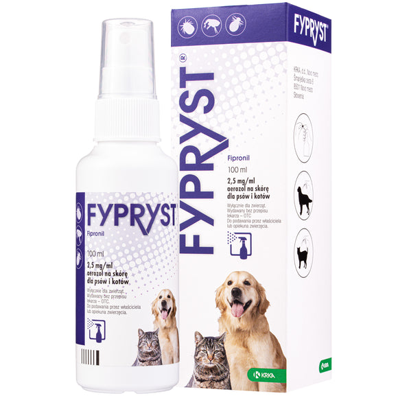 Fypryst Fipronil Flea and Tick Spray 2.5mg/ml 100ml – Fast-Acting, Long-Lasting Protection