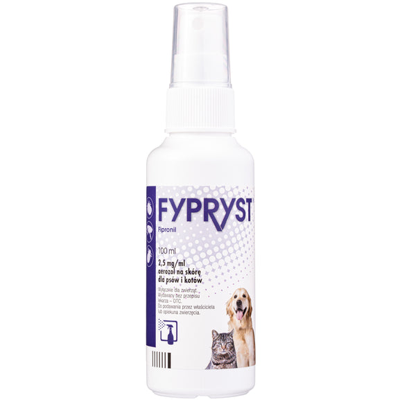 Fypryst Fipronil Flea and Tick Spray 2.5mg/ml 100ml – Fast-Acting, Long-Lasting Protection