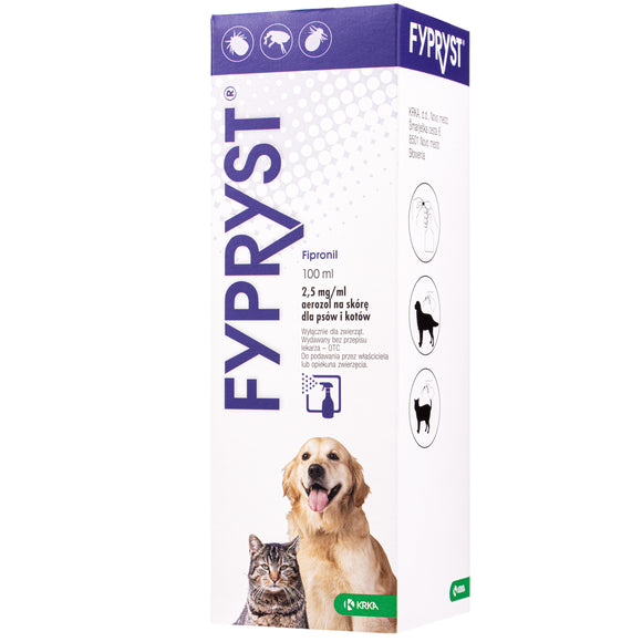 Fypryst Fipronil Flea and Tick Spray 2.5mg/ml 100ml – Fast-Acting, Long-Lasting Protection