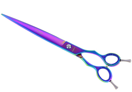 Geib Entree Blue Titan Straight Scissors – 10" Titanium-Coated, Micro-Bevel, Premium Quality
