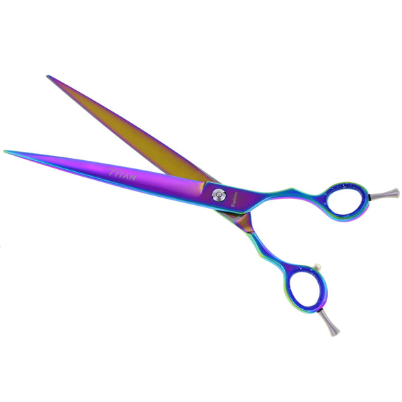 Geib Entree Blue Titan Straight Scissors – 10" Titanium-Coated, Micro-Bevel, Premium Quality