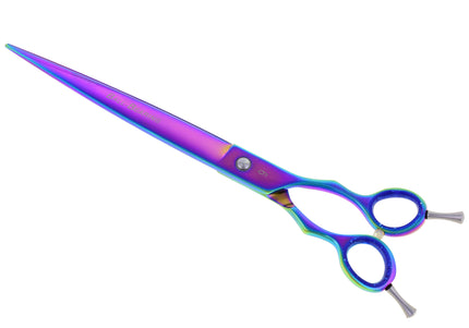 Geib Entree Blue Titan Straight Scissors – 10" Titanium-Coated, Micro-Bevel, Premium Quality