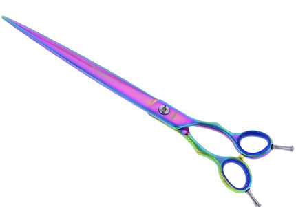 Geib Entree Blue Titan Straight Scissors – 10" Titanium-Coated, Micro-Bevel, Premium Quality